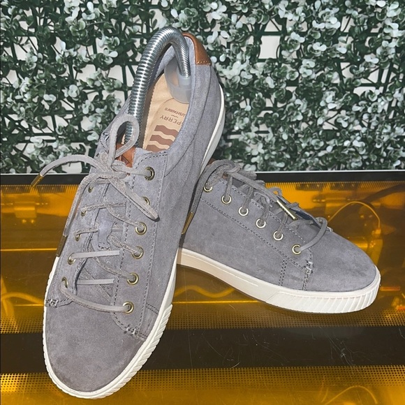 Shoes - Sperry Gray Suede Men's Sneakers